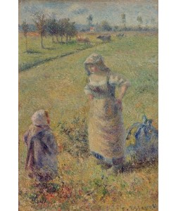 Camille Pissarro, Bäuerin mit Kind auf dem Feld, Pontoise