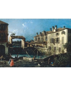 Giovanni Antonio Canaletto, Schleuse des Brenta-Kanals in Dolo