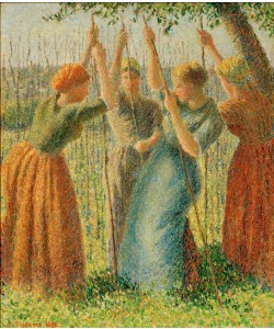 Camille Pissarro, Stangen setzende Bäuerinnen