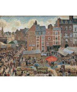 Camille Pissarro, Jahrmarkt in Dieppe, Sonne, Nachmittag