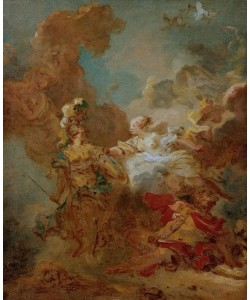 Jean-Honoré Fragonard, Venus greift in den Kampf zwischen Mars und Minerva ein