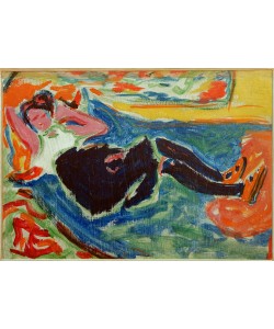 Ernst Ludwig Kirchner, Frau mit schwarzen Strümpfen