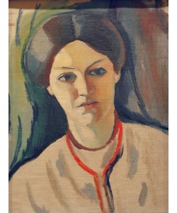 August Macke, Porträtkopf der Frau des Künstlers