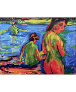 Ernst Ludwig Kirchner, Im See badende Mädchen