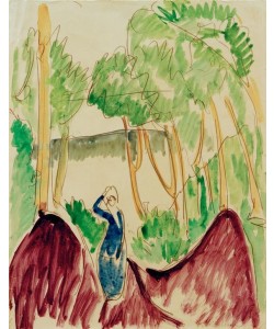 Ernst Ludwig Kirchner, Frau in den Dünen auf Fehmarn