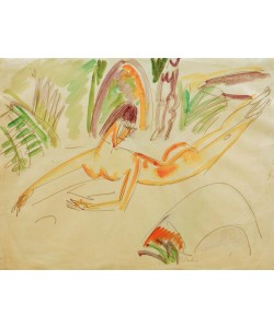 Ernst Ludwig Kirchner, Liegender weiblicher Akt am Fehmarnstrand