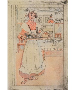 Carl Larsson, Martina mit dem Frühstückstablett