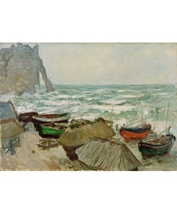Claude Monet, Fischerboote am Strand von Etretat
