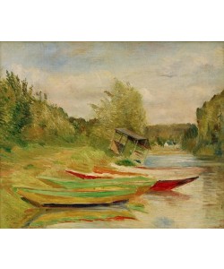 Gustave Caillebotte, Barques et cabane, bord de Seine