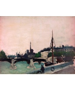 Henri Rousseau, Esquisse, Vue de l’île Saint-Louis prise du quai Henri IV