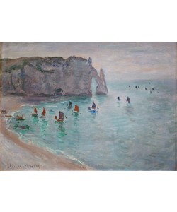 Claude Monet, Etretat, Porte d’Aval: bateaux de pêche sortant du port