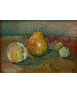 Paul Cézanne, Stilleben mit Birne und grünen Äpfeln