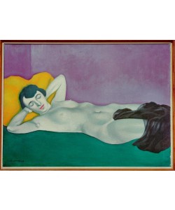 Felix Vallotton, Femme endormie sur tapis vert