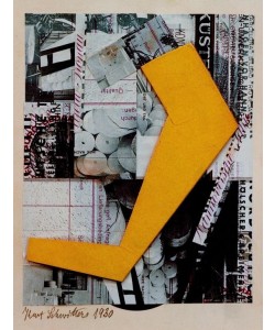 Kurt Schwitters, Ohne Titel (Mit gelber Form)