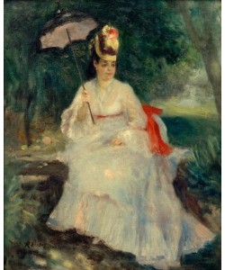 Pierre-Auguste Renoir, Frau mit Sonnenschirm im Garten