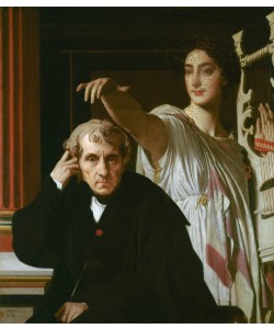 JEAN-AUGUSTE-DOMINIQUE INGRES, Cherubini und die Muse der Lyrischen Dichtkunst