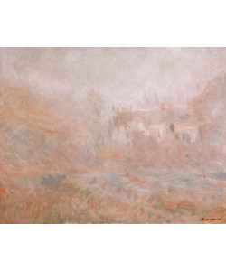 Claude Monet, Maisons à Falaise, brouillard