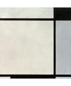 Piet Mondrian, Tableau No.II, mit Schwarz und Grau