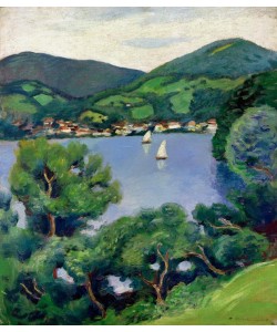 August Macke, Ansicht vom Tegernsee