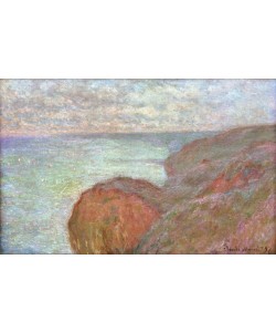 Claude Monet, Sur la Falaise près Dieppe, ciel nuageux
