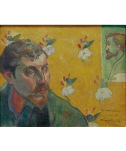 Paul Gauguin, Selbstbildnis mit dem Porträt Bernards, Vincent van Gogh gewidmet (Les Misérables)