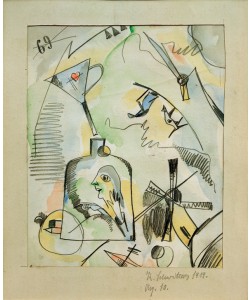 Kurt Schwitters, Aq. 10 (Ich mühle, du mühlst, er mühlt)