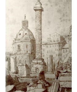 JOSEPH MALLORD WILLIAM TURNER, Die Trajanssäule in Rom