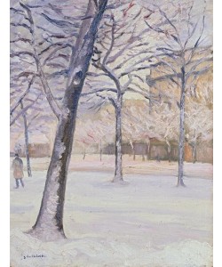 Gustave Caillebotte, Parc sous la neige, Paris