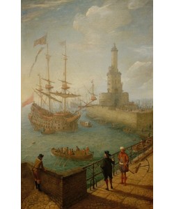 Abraham Willarts, Spanischer Dreidecker vor Neapel ankernd