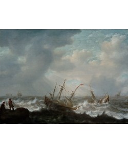 Jacob Bellevois, Dreimaster und andere Schiffe auf stürmischer See
