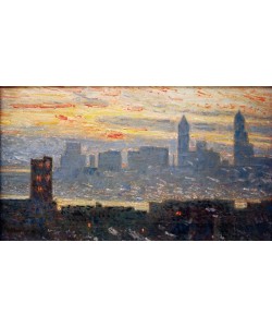 Frederick Childe Hassam, Sonnenuntergang in Manhattan
