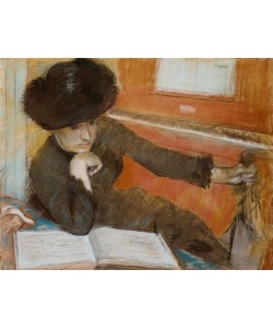 Edgar Degas, Femme assise devant un piano