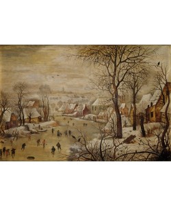 Pieter Brueghel der Jüngere, Winterlandschaft mit Vogelfalle