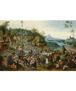 Pieter Brueghel der Jüngere, Tanzende Bauern um einen Maibaum