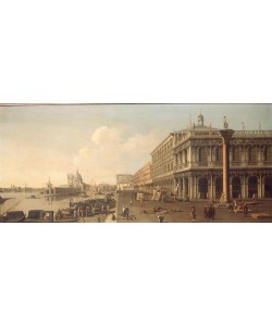 Giovanni Antonio Canaletto, Molo in Venedig mit der Säule des Hl. Theodor und der Librer