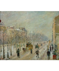 Camille Pissarro, Les Boulevards, exterieurs, effet de neige