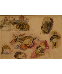 Paul Gauguin, Katzen und Kopf