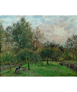 Camille Pissarro, Pommiers et peupliers au soleil couchant