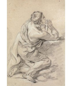 Francois Boucher, Studie eines knienden Mannes mit gefalteten Händen