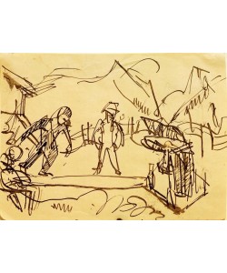 Ernst Ludwig Kirchner, Kegelbahn auf der Stafelalp