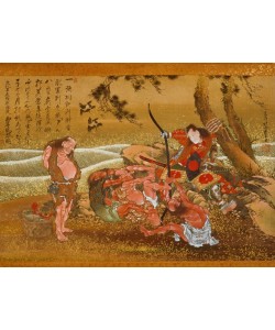 Katsushika Hokusai, Tametomo und die Dämonen auf Onigashima