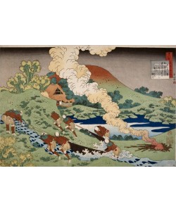 Katsushika Hokusai, Fischer ziehen ein Netz