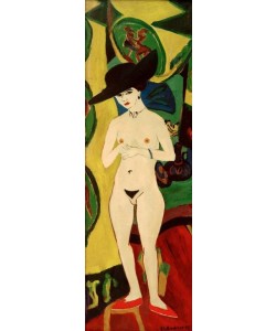Ernst Ludwig Kirchner, Stehender Akt mit Hut