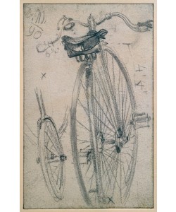 Adolph von Menzel, Studien zum Hochrad, technische Details