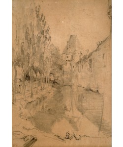 Eugene Delacroix, Der Bauernhof nahe dem Chateau d'Augerville