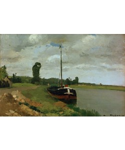 Camille Pissarro, Lastkahn auf der Oise, Pontoise