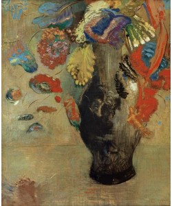 Odilon Redon, Blumen in schwarzer Vase