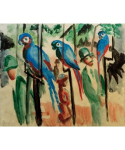 August Macke, Bei den Papageien