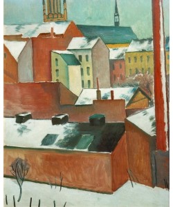 August Macke, Die Bonner Marienkirche im Schnee