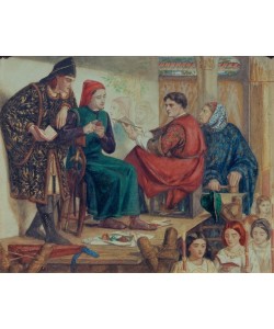 Dante Gabriel Rossetti, Giotto painting the portrait of Dante